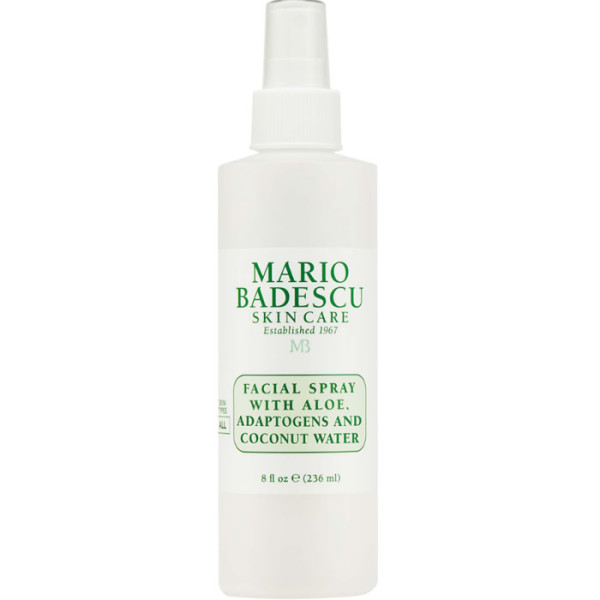 Mario Badescu sejas aerosols ar alveju, adaptogēniem un kokosriekstu ūdeni, mitrinošs sejas aerosols, 236 ml