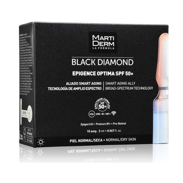 Martiderm Black Diamond Epigence Optima SPF 50+ sejas ampulas, 10 x 2 ml