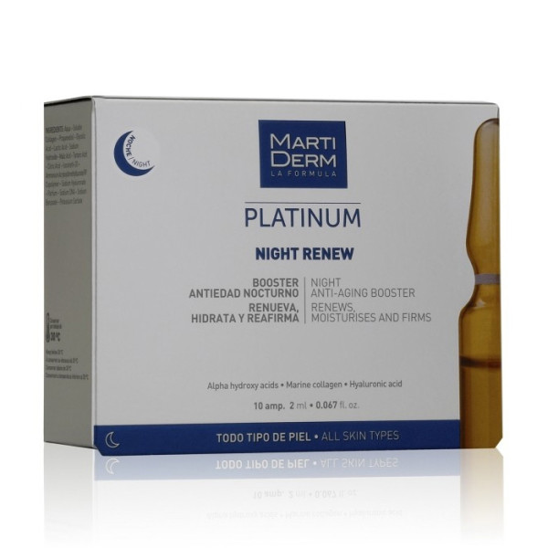 Martiderm Platinum Night Renew Ampoules atjaunojošas nakts sejas ampulas, 10 x 2 ml 