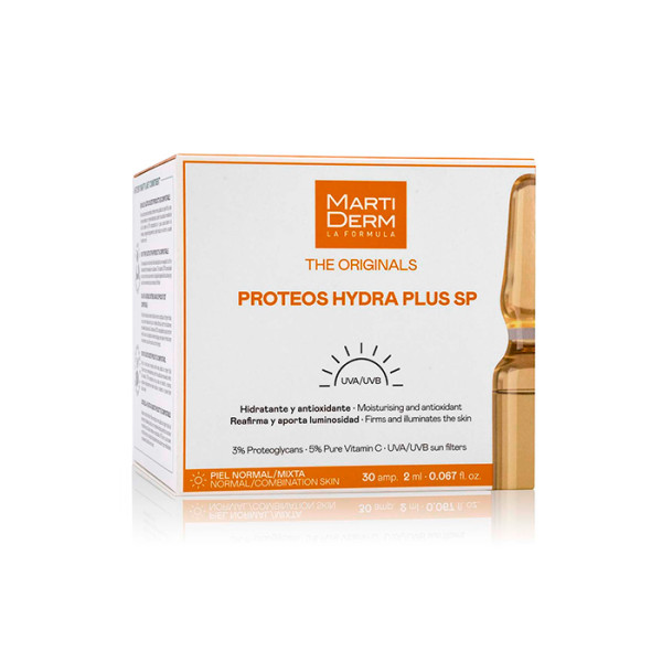 Martiderm Proteos Hydra Plus SP15 mitrinošas ampulas sejai, 30 gab. x 2 ml