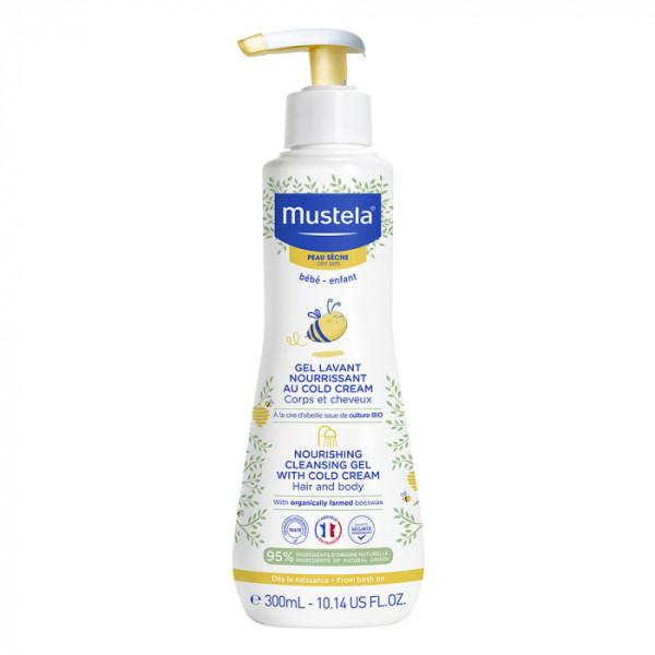 Mustela Bebe Nourishing Cleansing Gel with Cold Cream, 300 ml