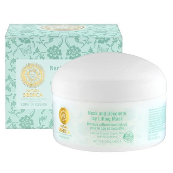 Natura Siberica Neck And Decolette Icy Lifting Mask maska kakla un dekoltē zonai, 120 ml