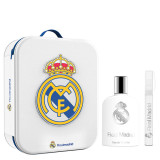 Real Madrid komplekts vīriešiem (EDT, 100 ml + EDT mini 10 ml + metāla tualetes galdiņš)