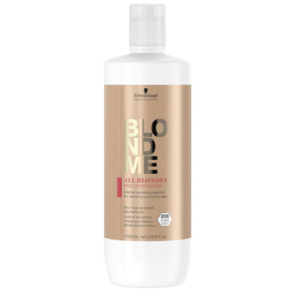 Schwarzkopf Professional Blond Me All Blondes Rich Conditioner barojošs kondicionieris gaišiem matiem, 1000 ml