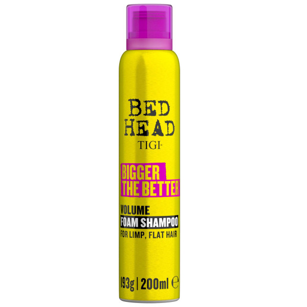 Tigi Bed Head Bigger The Better Volume Foam Shampoo apjomu palielinošs putu šampūns plāniem un plāniem matiem, 200 ml