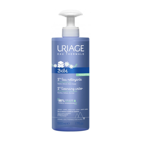 Uriage Bebé First Cleansing Water zīdaiņiem, 500 ml