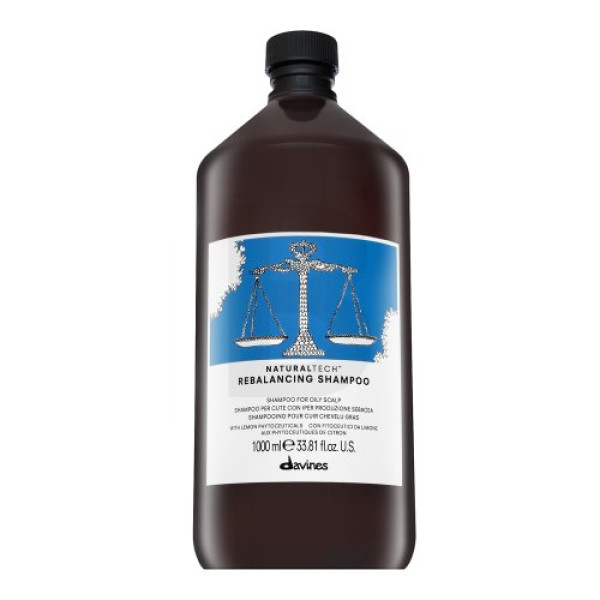 Davines Natural Tech Rebalancing Shampoo šampūns taukainai galvas ādai un matiem, 1000 ml