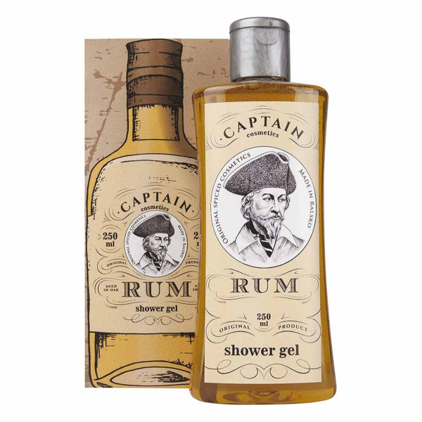 Bohemia Gifts CAPTAIN RUM Shower Gel - Dušas želeja kastītē, 250 ml