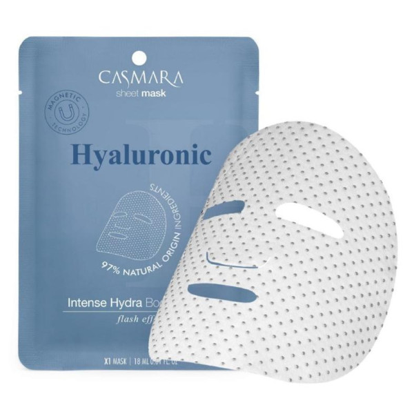 Casmara Intense Hydra Booster Sheet Mask Hialurona mitrinoša lokšņu maska ar granātābolu ekstraktu un hialuronskābi