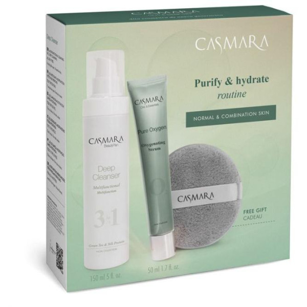 Casmara Purifying Set Oxygenating Cream & Hydrating sejas kopšanas komplekts visu veidu dehidrētai ādai