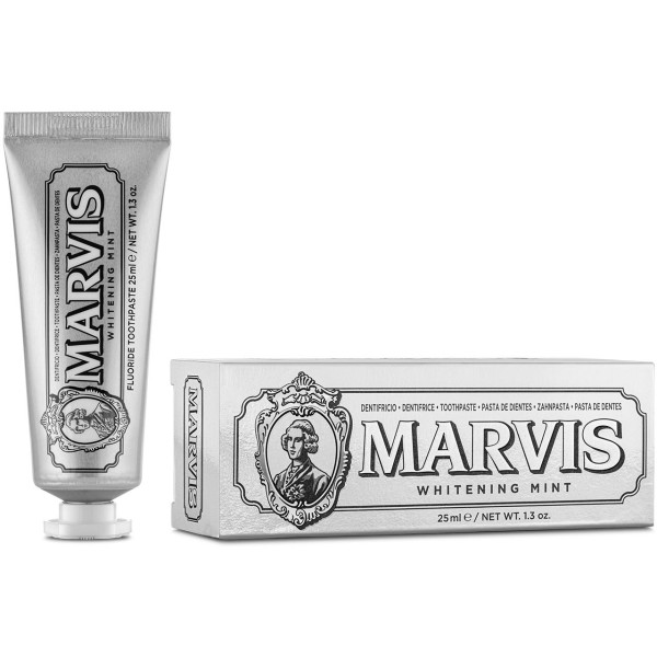 Marvis Whitening Mint Balinoša zobu pasta ar piparmētru garšu, 25 ml