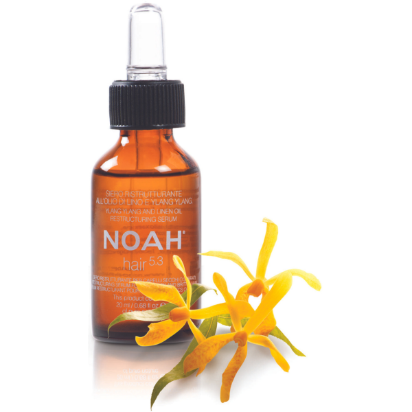 Noa 5.3. Ylang Ylang restrukturizējošs serums sausiem un bojātiem matiem, aizsargā pret matu galiem, 20 ml