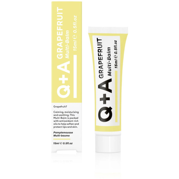 Q+A Grapefruit Multi-Balm Daudzfunkcionāls ādas kopšanas balzams, 15 ml