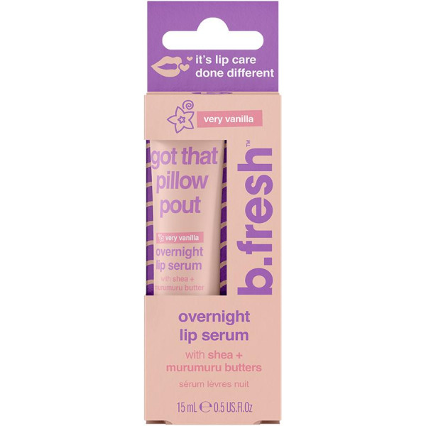 b.fresh Got That Pillow Pout Overnight Lip Serum Barojošs nakts lūpu serums, 15 ml