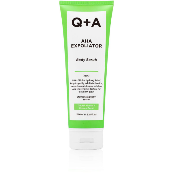 Q+A AHA Exfoliator Body Scrub Ķermeņa skrubis ar AHA skābi, 250 ml