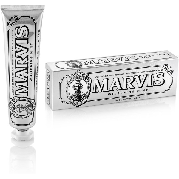 Marvis Whitening Mint Balinoša zobu pasta ar piparmētru garšu, 85 ml