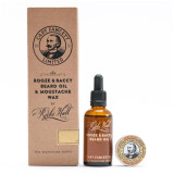 Captain Fawcett Booze & Baccy Beard Oil & Moustache Wax Gift Set Barzdos priežiūros rinkinys, 1vnt.