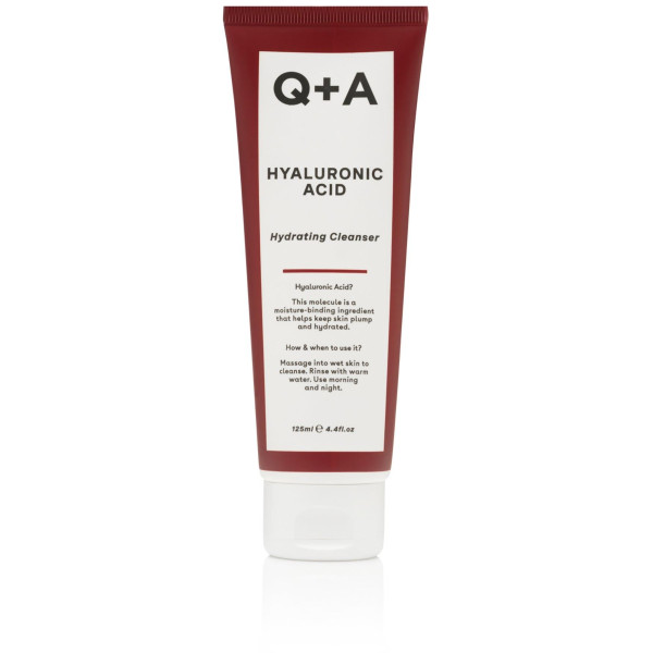 Q+A Hyaluronic Acid Hydrating Cleanser Mitrinošs sejas mazgāšanas līdzeklis, 125 ml