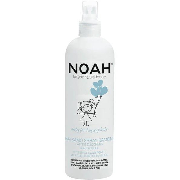 Noah Kids Spray Conditioner Bērnu matu kondicionieris ar pienu un cukuru, 250 ml 