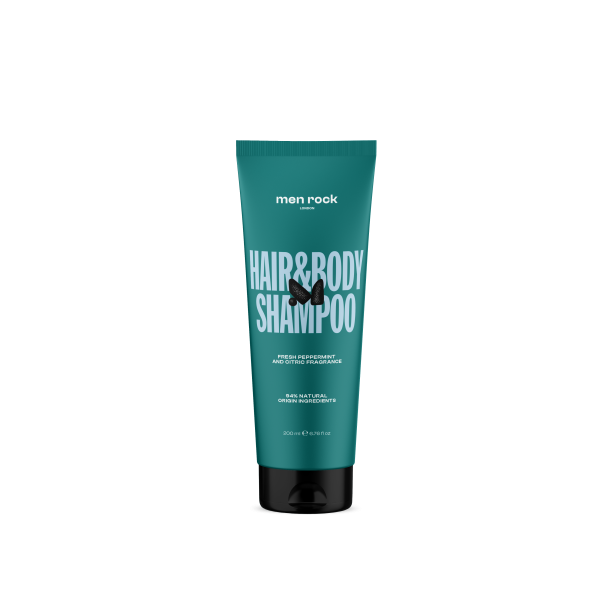 Men Rock Hair&Body Shampoo Šampūns un ķermeņa mazgāšanas līdzeklis vīriešiem, 200 ml