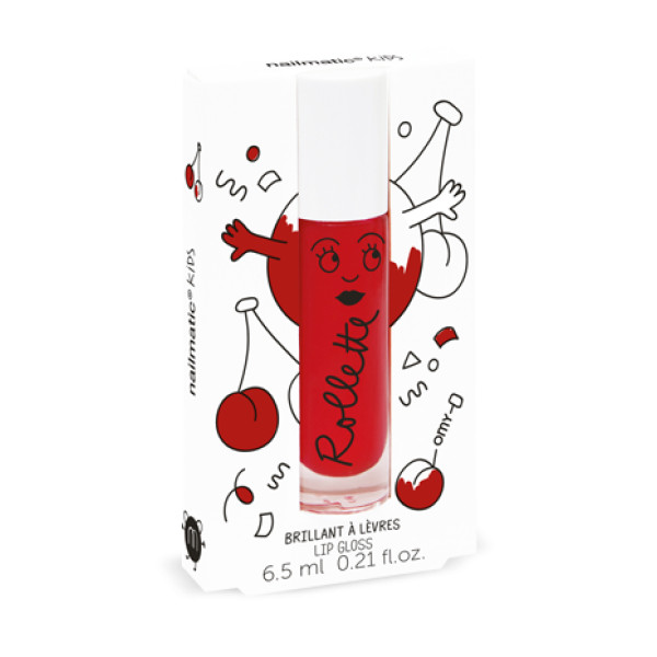 Nailmatic KIDS CHERRY Rollette lūpu spīdums ar ķiršu garšu, 6,5 ml