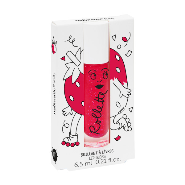 Nailmatic KIDS STRAWBERRY Rollette lūpu spīdums ar zemeņu garšu, 6,5 ml