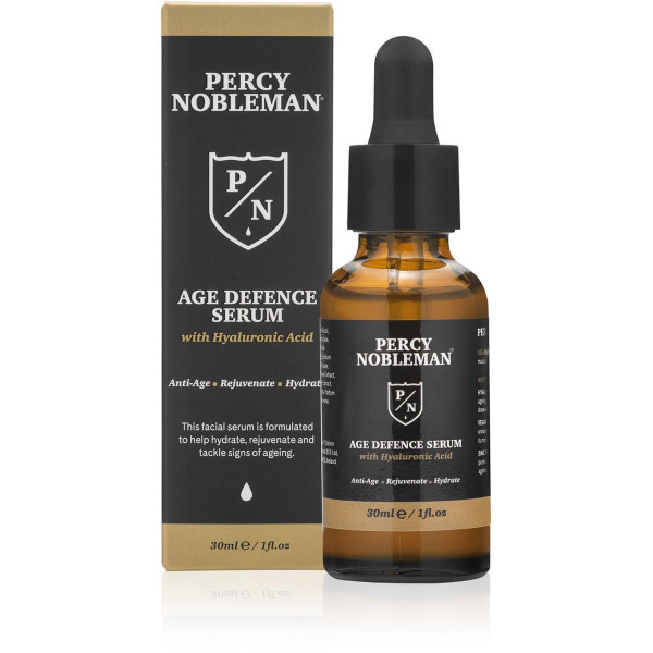 Percy Nobleman Age Defense Serum Atjaunojošs sejas serums ar hialuronskābi, 30 ml