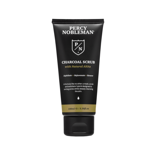 Percy Nobleman Charcoal Scrub Sejas skrubis ar ogli, 100 ml