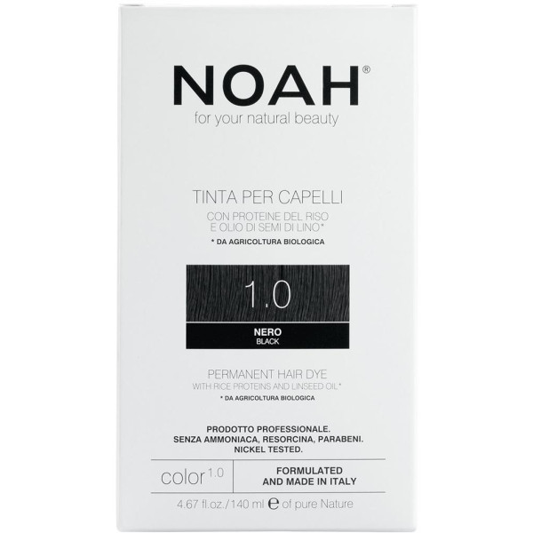 Noah Permanent Hair Dye 1.0 Black Ilgtermiņa matu krāsa, 140 ml