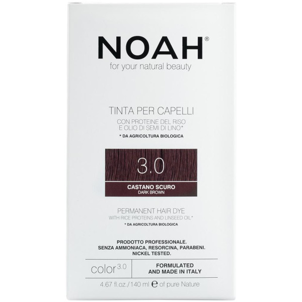 Noah Permanent Hair Dye 3.0 Dark Brown Ilgtermiņa matu krāsa, 140 ml