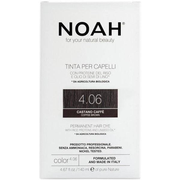 Noah Permanent Hair Dye 4.06 Coffee Brown Pastāvīgā matu krāsa, 140 ml