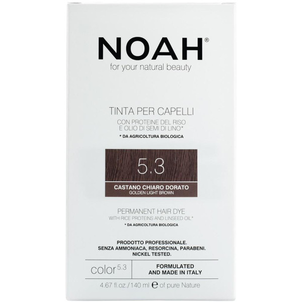 Noah Permanent Hair Dye 5.3 Golden Light Brown Ilgtermiņa matu krāsa, 140 ml