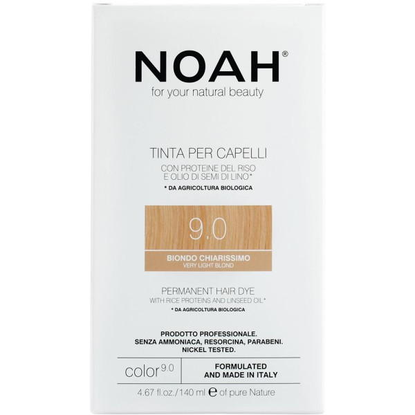 Noah Permanent Hair Dye 9.0 Very Light Blond Pastāvīgā matu krāsa, 140 ml