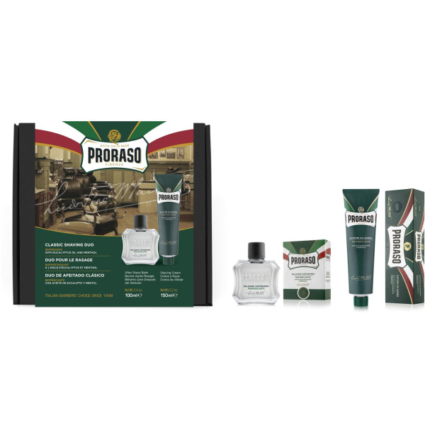 Proraso Duo Pack Refresh Shaving Cream & Balm Skūšanās komplekts, 1 gab