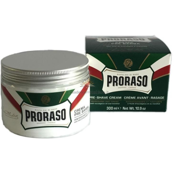 Proraso Green Line Pre-Shave Cream Atsvaidzinošs pirmsskūšanās krēms ar eikaliptu, 300 ml