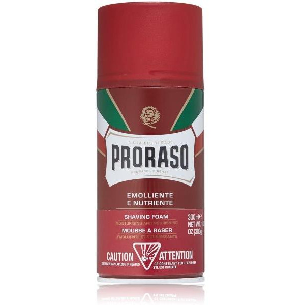 Proraso Red Line Shaving Foam Ādu mīkstinošas skūšanās putas, 300 ml