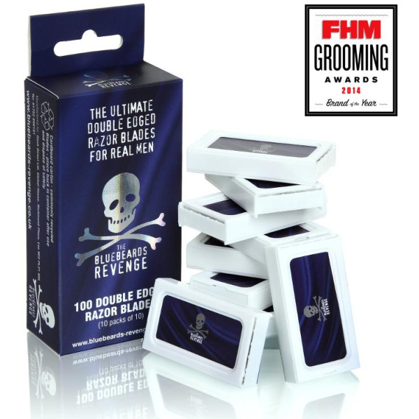 Bluebeards Revenge Double-Edge Razor Blades Pack Divu malu skuvekļa asmeņi, 100 gab.