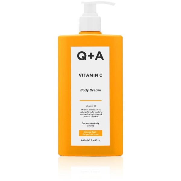 Q+A Vitamin C Body Cream Ķermeņa krēms ar C vitamīnu, 250 ml