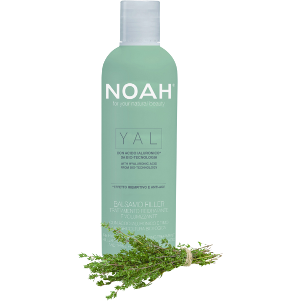 Noah YAL Re-Hydrating And Volumizing Filler Conditioner Atjaunojošs mitrinošs un apjomu palielinošs balzams ar hialuronskābi un timiānu, 250 ml