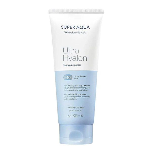 Missha Super Aqua Ultra Hyalron tīrīšanas putas, 200 ml