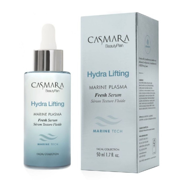 Nostiprinošs sejas serums Casmara Hydra Lifting Marine Plasma Fresh Serum, piemērots nobriedušai, sausai sejas ādai, 50 ml