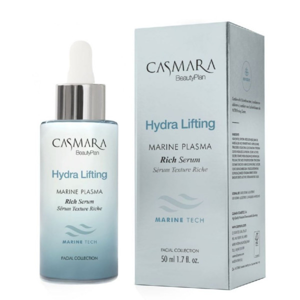 Nostiprinošs sejas serums Casmara Hydra Lifting Rich Serum, piemērots nobriedušai, sausai sejas ādai, 50 ml