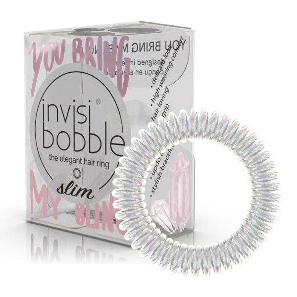 Invisibobble Slim Traceless Hair Ring Sparks Flying You Bring my Bling, 3 gab.