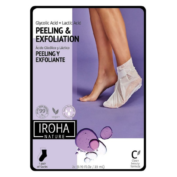 Profesionāla pēdu maska Iroha Exfoliating Lavander Foot Socks ar lavandu, 1 pāris