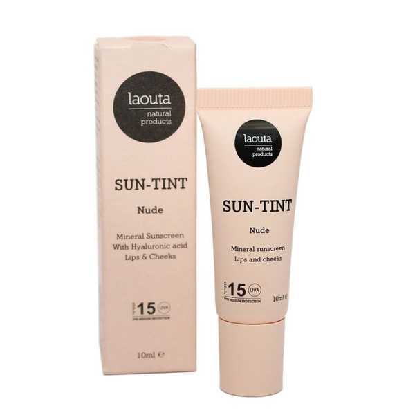 Dabisks lūpu un vaigu tonis ar saules aizsardzību Laouta Sun Tint Nude, dabīgs tonis, SPF 15, 10 ml