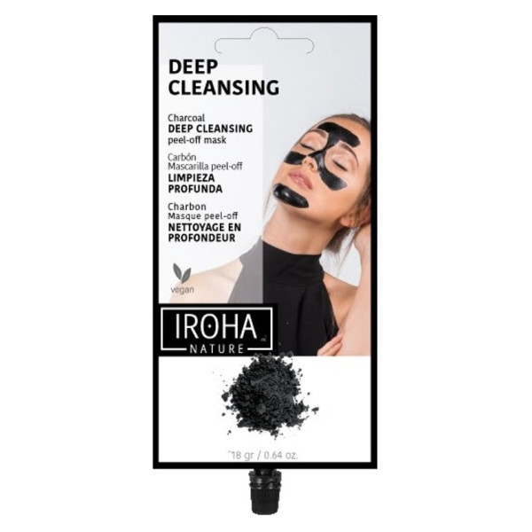 Detoksikācijas sejas maska IROHA Black Peel Off Detox Mask Ogles, ar kokogli, nolobās