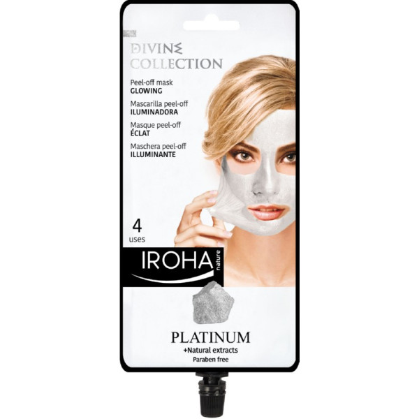 Iroha Divine Collection Peel-off Mask Platinum, nolobāma, 4 reizes