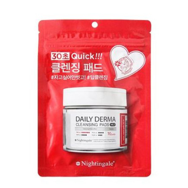 Nightingale Derma Cleansing Pads Mild, 10 spilventiņi