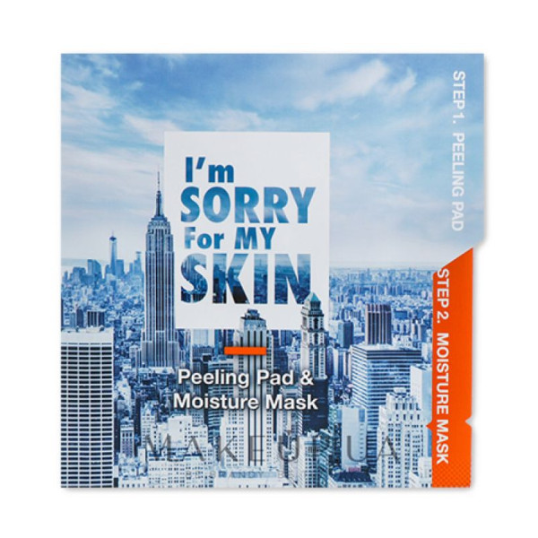 Maska taukainai sejas ādai I'm Sorry for My Skin Peeling Pad & Moisture Mask, 2 soļi