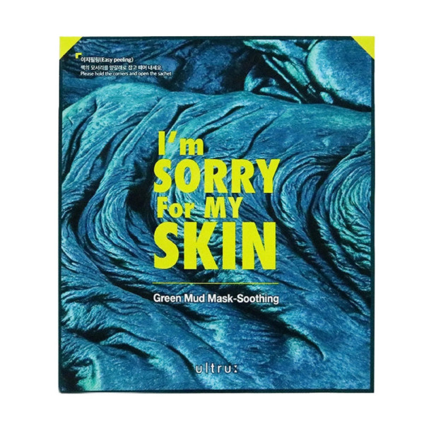 Nomierinoša sejas maska I'm Sorry for My Skin Green Mud Mask Soothing, 18 g